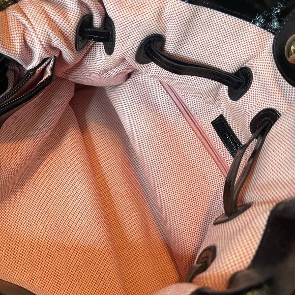 Dooney & Bourke Chiara Patent Leather Shoulder Tote Bag - Picture 7 of 8